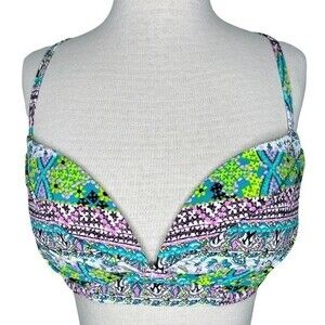 Victoria's Secret Bikini Top 36C * The Angel Convertible Underwire Paisley Swim